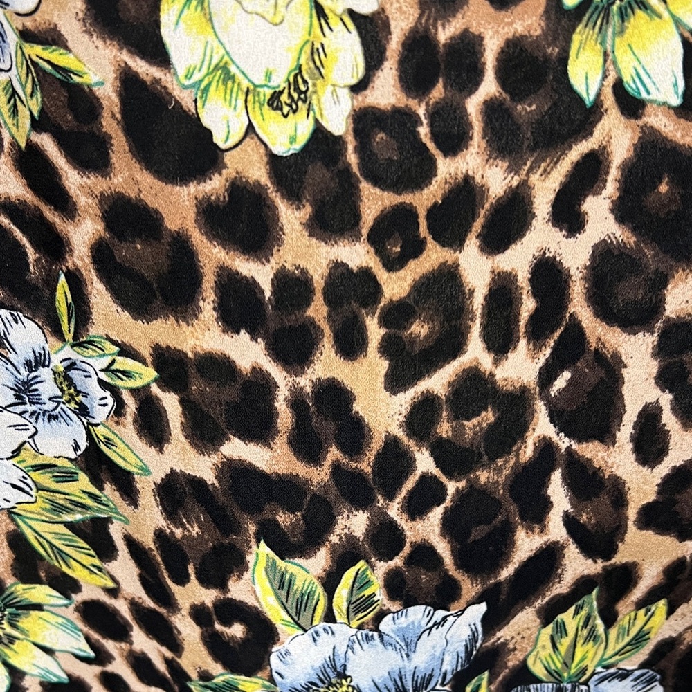 White House Black Market Floral Leopard Slip Dress - Picture 5 of 9